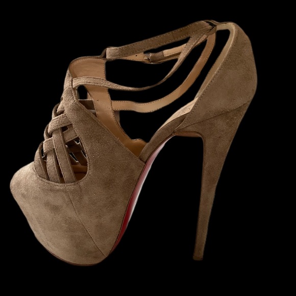 Christian Louboutin CARLOTA 160 Grege 37 Worn Once - Picture 7 of 12